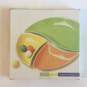 Citrus Ceramic Round 3 Separate Piece Serving Set *NEW - Factory Sealed*